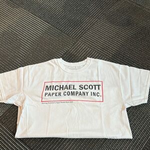 Ripple Junction White Short Sleeve Tee Michael Scott Paper Company